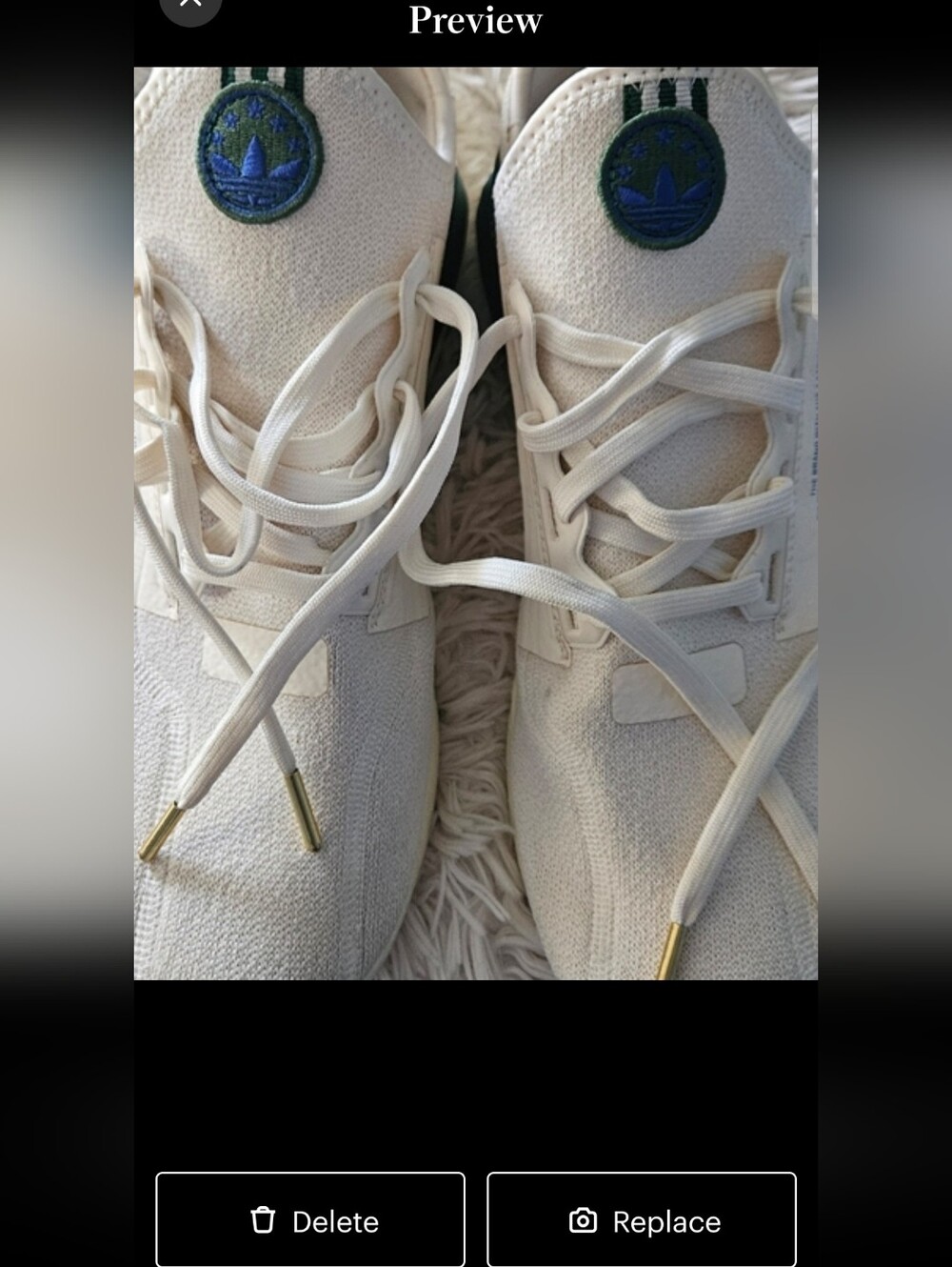 Adidas Men's Off-White and Teal Sneakers